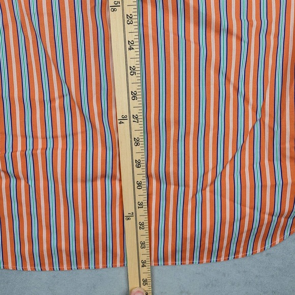 Ralph Lauren Shirt Men's XL Orange‎ Striped Classic Fit Button Down Casual - Picture 11 of 11